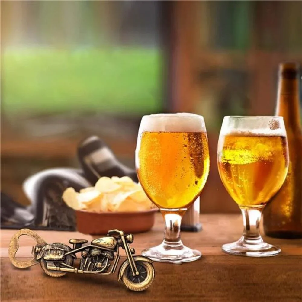 Unique Motorcycle Bottle Opener, Vintage Look Christmas Gift for Beer Bike Lover - Picture 5 of 7
